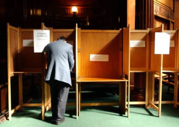A Polling Booth in Glasgow. Picture: Robert Perry