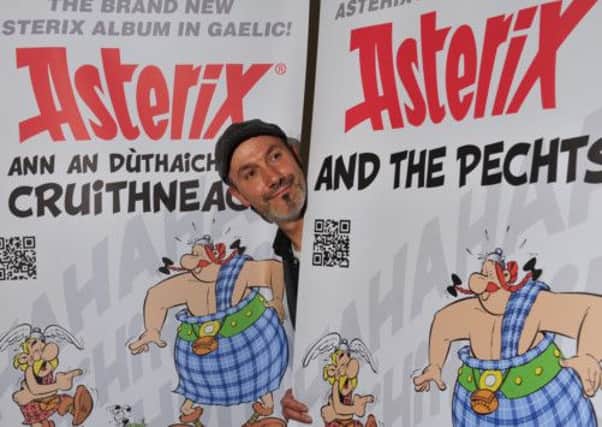 Jean-Yves Ferri, author of the forthcoming 'Asterix chez les Pictes' at Glasgow Univesity. Picture: Robert Perry