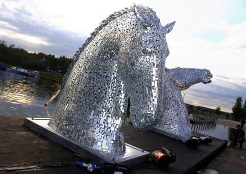 Unveiling of the Kelpies. Picture: submitted
