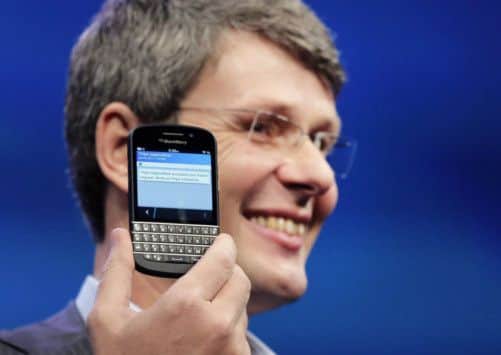 Thorsten Heins, CEO of Blackberry's parent company Research in Motion. Picture: AFP