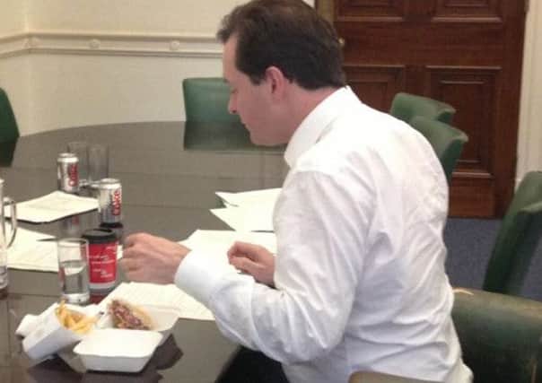 George Osborne's now-infamous 'posh' burger. Picture: twitter.com/George_Osborne
