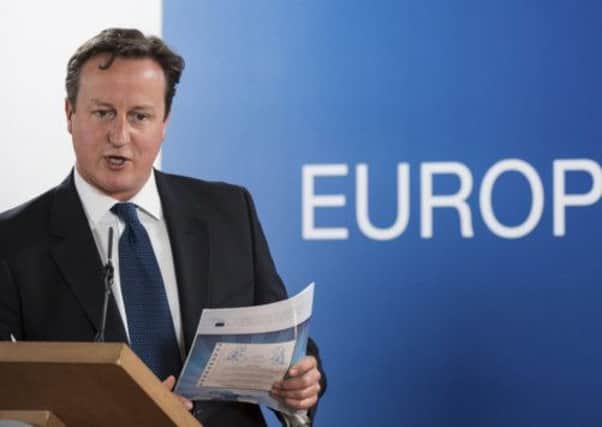 Prime Minister David Cameron in Brussels. Picture: AP