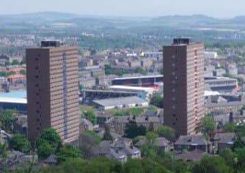 The tower blocks were close to Tannadice and Dens Park. Picture: Comp