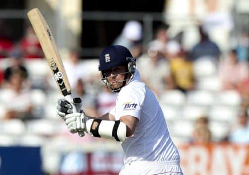 Graeme Swann, along with fellow bowler Tim Bresnan, spared Englands blushes with an unbeaten century stand. Picture: Getty
