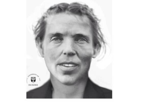 Experts at Dundee University put together a facial resconstruction image of the victim. Picture: Submitted