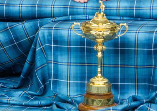 The official Ryder Cup Tartan. Picture: Peter Devlin