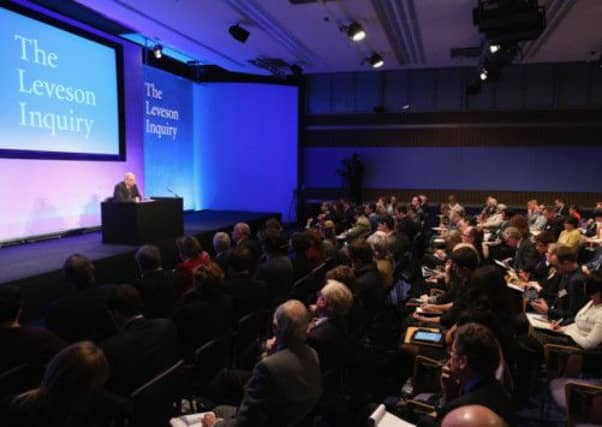 Lord Justice Leveson delivers his findings last year. Picture: PA