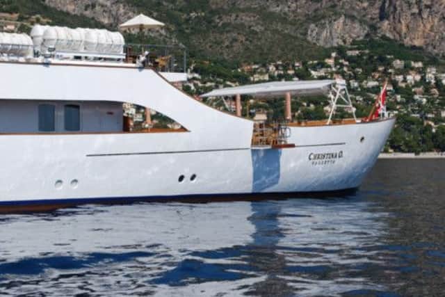 Christina O, formerly owned by Aristotle Onassis, has been put up for sale with a price tag of £21m. Picture: PA