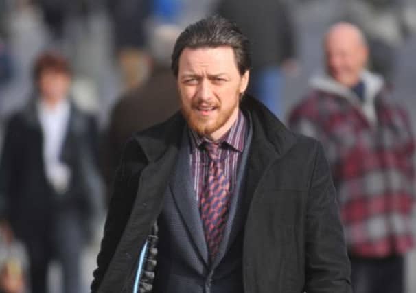 Actor James McAvoy shooting Filth, the latest film adaptation of one of Irvine Welsh's books. Picture: Jane Barlow