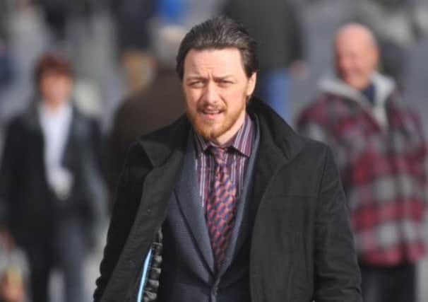 Actor James McAvoy shooting Filth, the latest film adaptation of one of Irvine Welsh's books. Picture: Jane Barlow