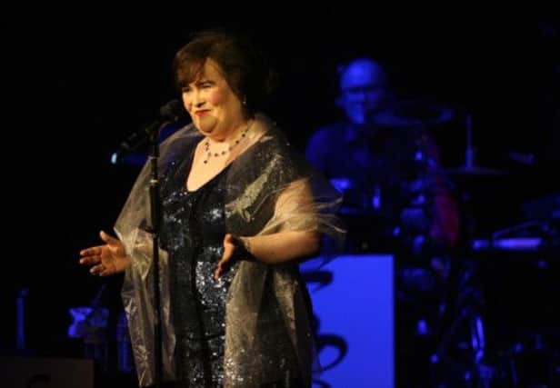 Susan Boyle on stage in Inverness. Picture: Peter Jolly