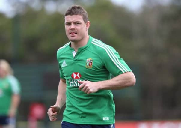 Brian O'Driscoll, seen here training with the Lions, has been dropped for the series decider. Picture: Getty