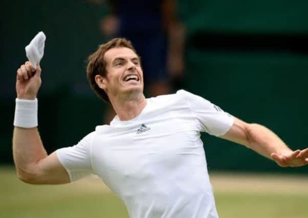 Andy Murray celebrates match point in his match against Fernando Verdasco. Picture: Getty