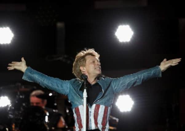 Jon Bon Jovi led his band through comfortable soft-rocking business. Picture: Getty