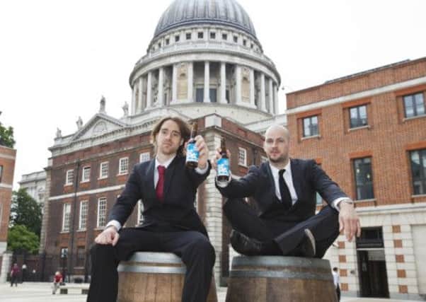 BrewDog founders Martin Dickie and James Watt at the London launch of the Equity for Punks scheme. Picture: Contributed