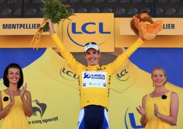 Daryl Impey of South Africa in the leader's yellow jersey. Picture: Getty