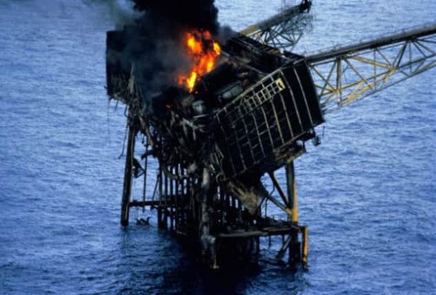 The wreckage of the Piper Alpha oil production platform that exploded in 1988. Picture: PA