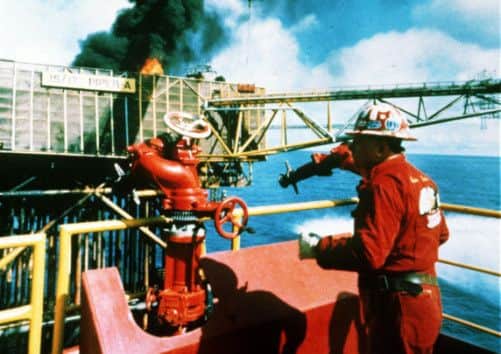 The Piper Alpha offshore platform. Picture: PA