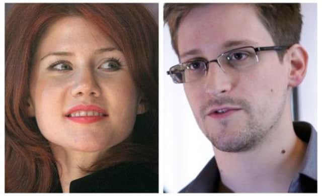 Anna Chapman and Edward Snowden. Picture: Getty