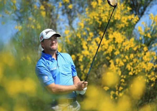 Graeme McDowell of Northern Ireland tee's off a the 3rd during the second round of the Alstom Open de France at Le Golf National. Picture: Getty