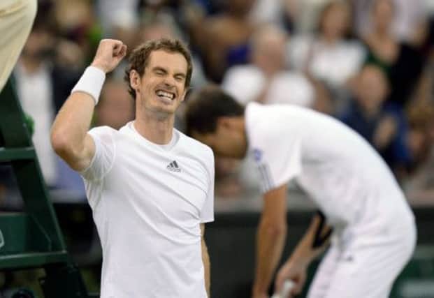 Great Britain's Andy Murray celebrates defeating Poland's Jerzy Janowicz. Picture: PA