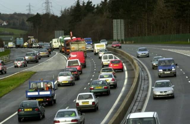 Emergency services were called to the Sherriffhall roundabout near Dalkeith. Picture: Bill Henry