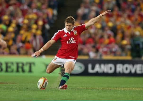 Leigh Halfpenny kicks a long range penalty. Picture: Getty
