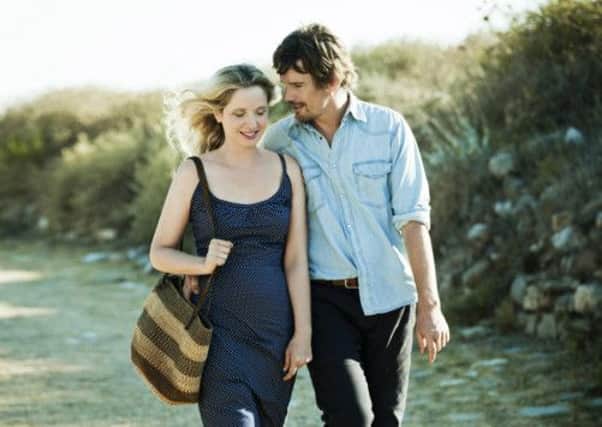 Julie Delpy as Celine and Ethan Hawke as Jesse in Before Midnight