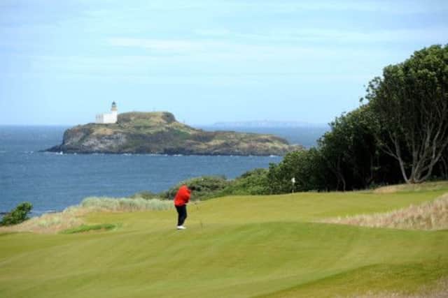 The tenth hole of the now completed course at The Renaissance Club has Fidra Island as a spectacular backdrop. Picture: Ian Rutherford