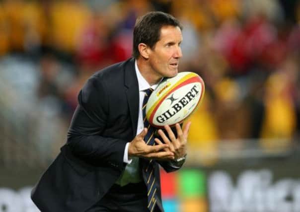 Robbie Deans looks on as the Wallabies go down heavily to the British and Irish Lions. Picture: Getty