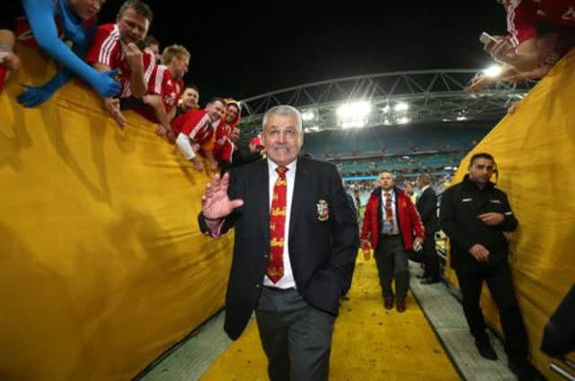Warren Gatland heads down the tunnel after masterminding the British Lions enthralling win over Australia in Sydney. Picture: PA