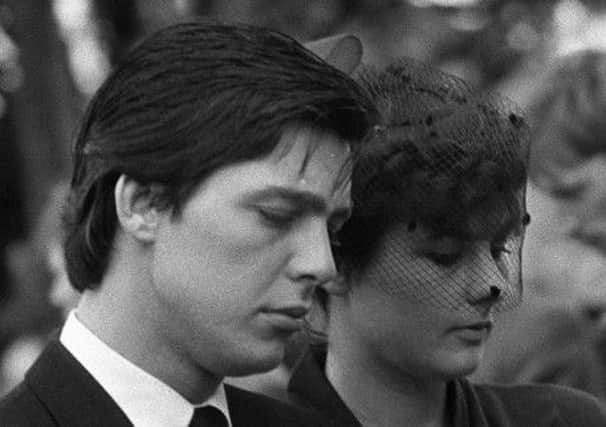 Jeremy Bamber at the funeral of three members of his family. Picture: PA