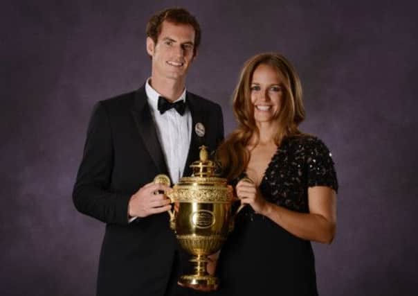 The Scot who aimed high: Wimbledon champion Andy Murray and girlfriend Kim Sears. Picture: Getty