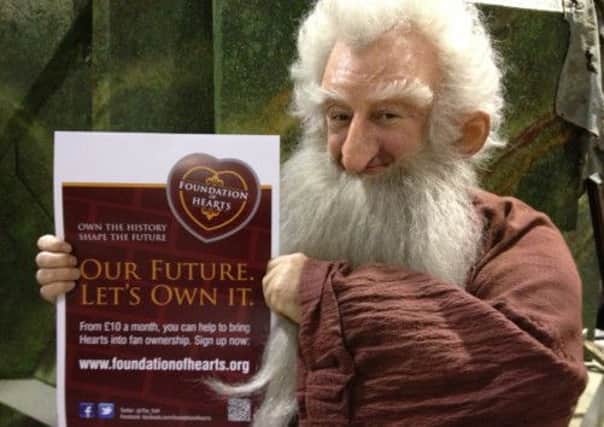Ken Stott in character backing the Foundation of Hearts bid. Picture: submitted