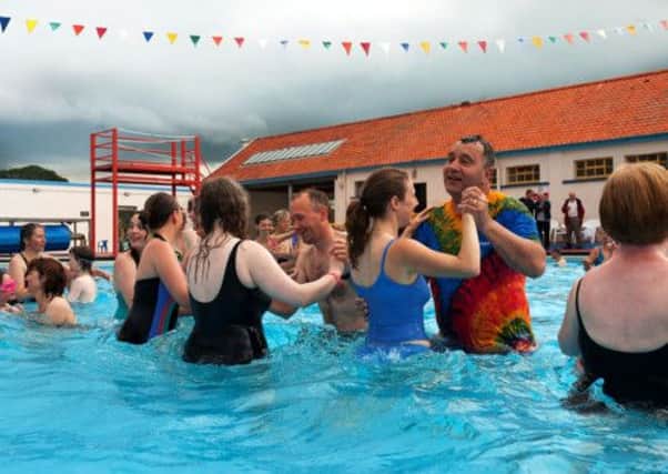 Stonehaven Folk Festival included an Aqua Ceilidh held at Stonehaven Open Air pool. Picture: submitted