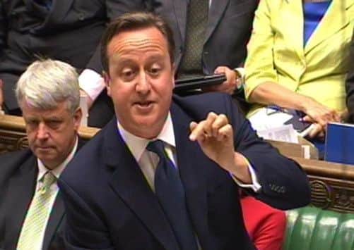 David Cameron during PMQs. Picture: PA