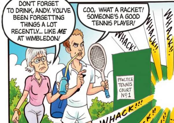 Judy Murray, left, and Andy Murray as depicted in The Beano. Picture: DC Thomson