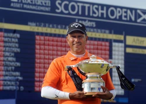 2012 Scottish Open winner Jeev Milkha Singh. Picture: Jane Barlow