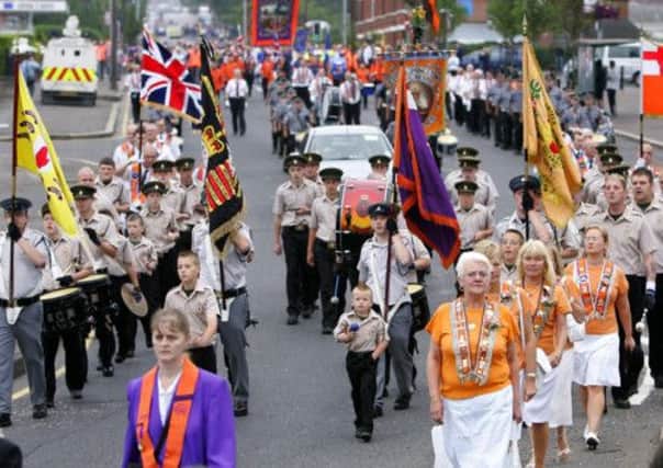 An Orange Order parade in Belfast. Picture: Reuters