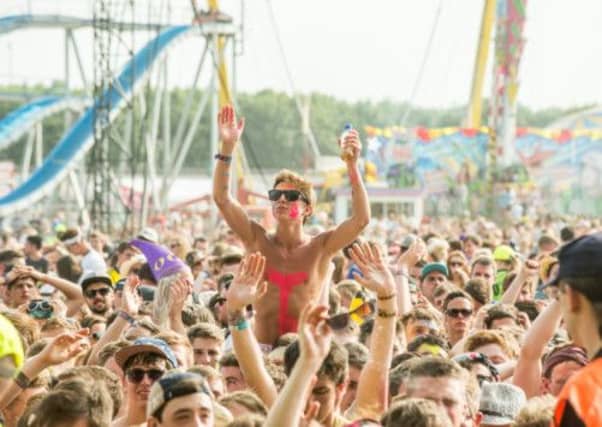 Fans in front of the festival's main stage. Picture: Ian Georgeson