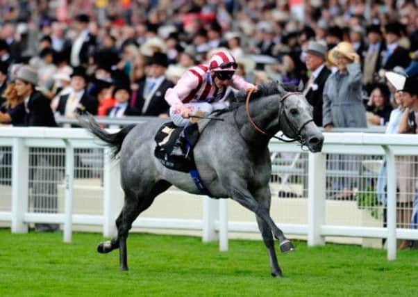 Adam Kirby riding Lethal Force lands the Diamond Jubilee Stakes at Royal Ascot. Picture: Getty