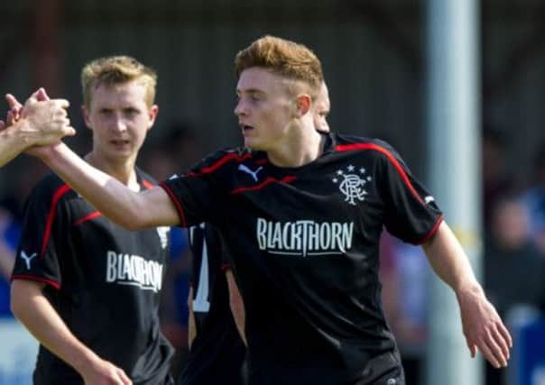 Lewis MacLeod's goal won the game for Rangers. Picture: SNS