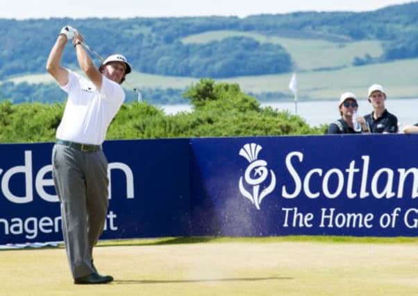 America's Phil Mickelson on day three of the Scottish Open. Picture: SNS
