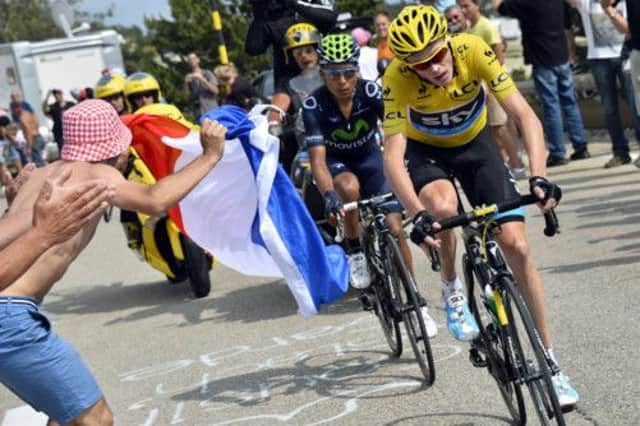 Chris Froome won the 151-mile 15th stage, storming up the gruelling 13-mile Ventoux climb on Bastille Day. Picture: Getty