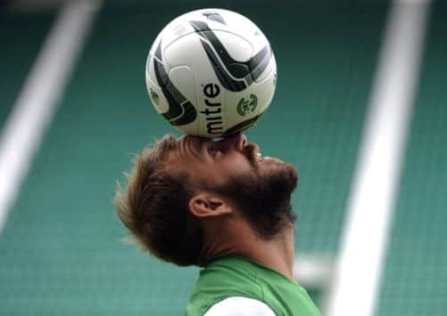 Rowan Vine, Hibernian's new striker, claimed he had been promised a new deal at St Johnstone. Picture: Phil Wilkinson