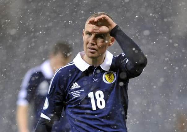 Kenny Miller in action for Scotland against Wales in January. Picture: Robert Perry