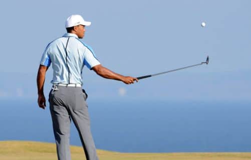 Tiger Woods is the bookies favourite to lift the Claret Jug, but hell have to overcome a 156-strong field. Picture: Jane Barlow