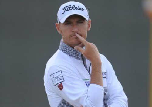 Lloyd Saltman on the first green where he took an 8. Picture: Ian Rutherford