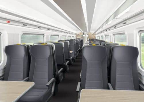 Hitachi train interior