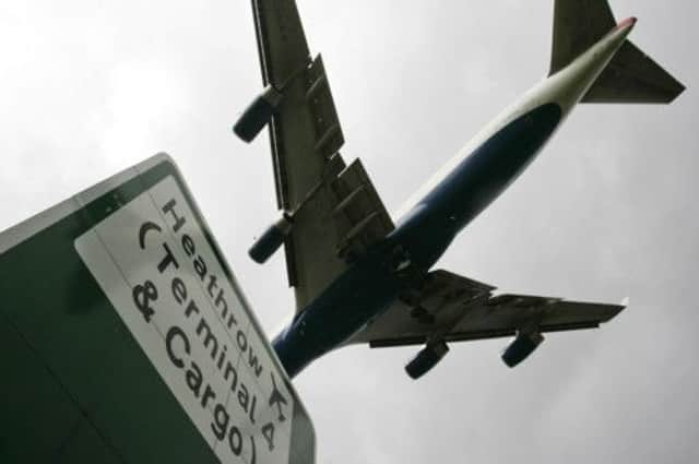 An aircraft comes in to land at London's Heathrow Airport. Picture: AP